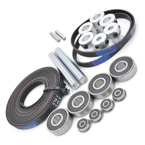 Antriebsriemen GT 2GT Zahnriemenscheibe Wellenlager Bewegungssatz Für Driven Z Für Ender 3/für Pro/V2 Für Pro Für CR10 I3 Für Creality 3D-Drucker Getriebe Riemen(Dual-Z-20T-idlers) von WSUMKH