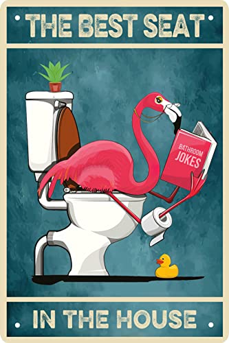 Lustige Badezimmerschilder Flamingo Geschenke für Frauen Toilette Blechschild Vintage Metallschilder Familienschilder für Wohnkultur Wand Vintage Babyparty Schild Der beste Sitz im Haus 20,3 x 30,5 cm Lustige Badezimmerschilder Flamingo Geschenke für Frauen Toilette Blechschild Vintage Metallschilder Familienschilder für Wohnkultur Wand Vintage Babyparty Schild Der beste Sitz im Haus 20,3 x 30,5 cm von WSUPBPR