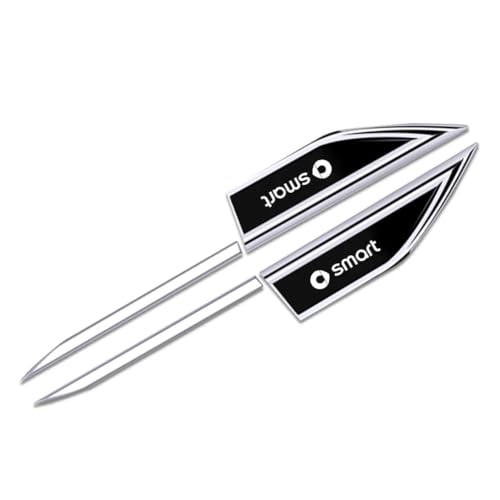 WSXCDE Auto Emblem Aufkleber, für Smart 451 Brabus Smart 453 fortwo forfour 3D Karosserie selbstklebend Emblem Aufkleber Frontgrill Karosserie Kofferraum Dekoration Aufkleber,B von WSXCDE