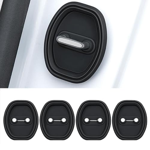WSXCDE 4 Stück Auto Türschlossabdeckung Schutz, für Audi Q5/SQ5 8R SUV 2008 2009 2010 2011 2012 2013 2014 2015-2017 Selbstklebend Leise Stoßdämpfer-Pads Silikon Türschloss Schutz, Auto Dekor,A von WSXCDE