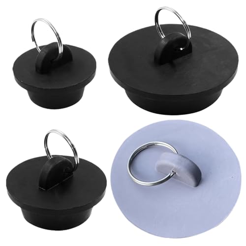 4pcs Badewanne Abflussstopper, gut versiegelter Gummi-Spülenstopper mit Pull Ring, praktische multifunktionale Abflussstopp für Küche, Badewanne, Wäschewaschkautschukwanne 4pcs Badewanne Abflussstopper, gut versiegelter Gummi-Spülenstopper mit Pull Ring, praktische multifunktionale Abflussstopp für Küche, Badewanne, Wäschewaschkautschukwanne von WSYJWEX