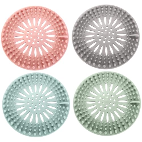 Haarfänger abtropfen Lassen, 4pcs 5 Zoll runde weiche Flexible Silikonhaarfänger, Anti -Clogging Silicon Drainabdeck Haarfänger abtropfen Lassen, 4pcs 5 Zoll runde weiche Flexible Silikonhaarfänger, Anti -Clogging Silicon Drainabdeck von WSYJWEX