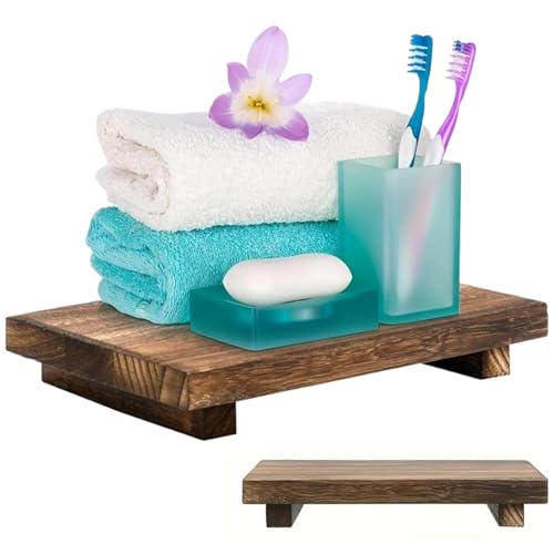 Holzpodest Ständer, 9x6x2 Seifenspender Tablett für Badezimmer Dekor rechteckige Bauernhaus Holzküche Zubehör Holzpodest Ständer, 9x6x2 Seifenspender Tablett für Badezimmer Dekor rechteckige Bauernhaus Holzküche Zubehör von WSYJWEX