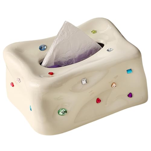Keramikgewebehalter, 7, 7 x 5, 3 x 3, 9 Zoll Keramik -Tissue -Box, dekorative Elegante Gesichtsserviettenschachtelabdeckung für Heim- und Büroabdeckung Keramikgewebehalter, 7, 7 x 5, 3 x 3, 9 Zoll Keramik -Tissue -Box, dekorative Elegante Gesichtsserviettenschachtelabdeckung für Heim- und Büroabdeckung von WSYJWEX
