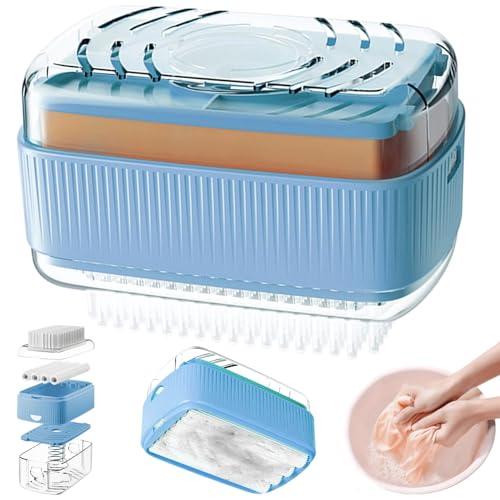 Seifenhalter Abnehmbarer Seifenlager mit Pinsel und Rollenblasenbehälter mit Abflusslöcher bequemer Grip Plastikschaumwaschkasten zum Reinigen von Kleidung Behälter Seifenhalter Abnehmbarer Seifenlager mit Pinsel und Rollenblasenbehälter mit Abflusslöcher bequemer Grip Plastikschaumwaschkasten zum Reinigen von Kleidung Behälter von WSYJWEX