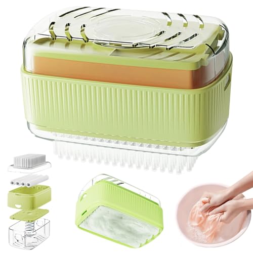 Seifenhalter Abnehmbarer Seifenlager mit Pinsel und Rollenblasenbehälter mit Abflusslöcher bequemer Grip Plastikschaumwaschkasten zum Reinigen von Kleidung Behälter Seifenhalter Abnehmbarer Seifenlager mit Pinsel und Rollenblasenbehälter mit Abflusslöcher bequemer Grip Plastikschaumwaschkasten zum Reinigen von Kleidung Behälter von WSYJWEX