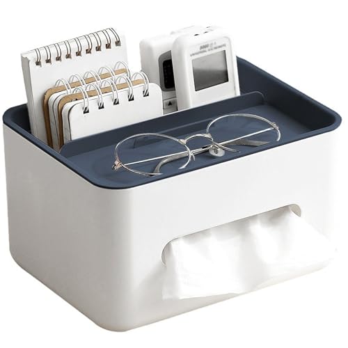 Tissue-Box-Halter Dual-Layer-Mehrkompartiment PP Tissue Box Cover minimalistische Rechteckabdeckung für Endtisch, Nachttisch, Nachttischhalter Tissue-Box-Halter Dual-Layer-Mehrkompartiment PP Tissue Box Cover minimalistische Rechteckabdeckung für Endtisch, Nachttisch, Nachttischhalter von WSYJWEX