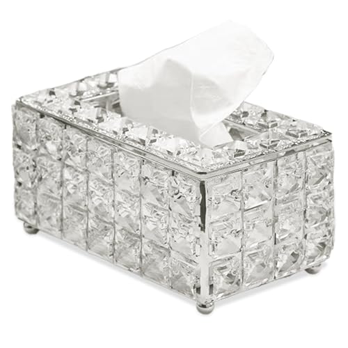 Tissue -Box -Halter rechteckig 7, 9 x 4, 7 x 3, 9 Zoll Kristall Tissue Box Abdeckung Metall Rechteckhalter leicht zu reinigen für Wohnzimmer Büro Rechteck Tissue -Box -Halter rechteckig 7, 9 x 4, 7 x 3, 9 Zoll Kristall Tissue Box Abdeckung Metall Rechteckhalter leicht zu reinigen für Wohnzimmer Büro Rechteck von WSYJWEX