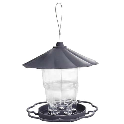 Vogelfutterhäuschen, die 1, 2 -l -Vogelsamen -Feeder mit robustem Draht und Dach Verstellbarer Eichhörnchen -Gartenfutter für Gartenverzierung im Freien im Freien von WSYJWEX