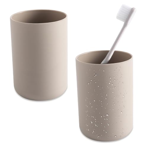 WSYJWEX Badezimmer Tumbler Cup, 2pcs 300 ml unzerbrechlicher Badezimmerbecher, wiederverwendbare Plastikbecher, sicheres und leichtes Getränk, Plastikwasser Becher für Heimküchenbecher WSYJWEX Badezimmer Tumbler Cup, 2pcs 300 ml unzerbrechlicher Badezimmerbecher, wiederverwendbare Plastikbecher, sicheres und leichtes Getränk, Plastikwasser Becher für Heimküchenbecher von WSYJWEX