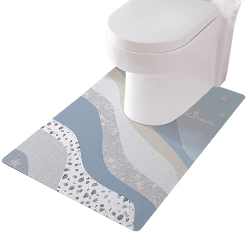 WSYJWEX Podestmatte, nur Podest mit Fadenfisch-Rutsch-Toilettenmatten, 35.43x23.62 wasserdichte Matte für Toilette, schmutzbeständig für Badezimmer für von WSYJWEX