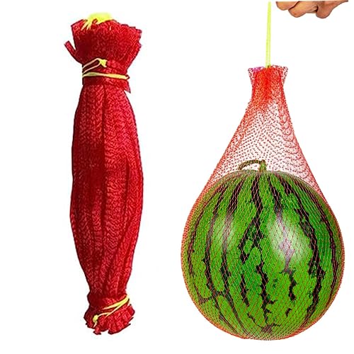 WSYJWEX Wassermelonennetze 100pcs 13, 8 Zoll ELSTIC Melon NETS DAWKRE Nicht VERSUCHE VERGEBRAUCHE TRAGSABLE HOOLEN Zwiebelbeutel für Honigtau Melon, Gurken, Eierwassermelone von WSYJWEX