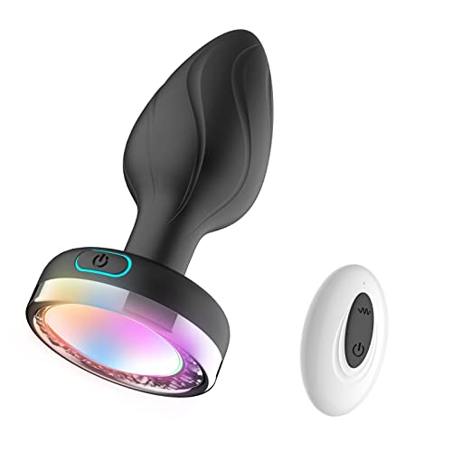 WSZDACJ Beleuchtete Vibrations Analplug Mit Fernbedienung Prostata Massager Masturbators Butt Plug Analspielzeuge Sex Spielzeug Anal Toy Geeignet Für Frauen Männer,Moon von WSZDACJ
