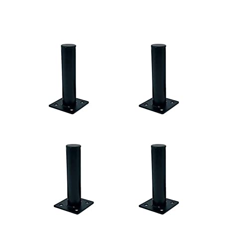 4Pcs Schwarz Möbelbeine, Mittelfuß Sofabeine Moderne Metallschrankbeine DIY Ersatzmöbelfüße für Schrank Schrank Sofa Couch Stuhl Tisch(Size:13cm) von WSZGR