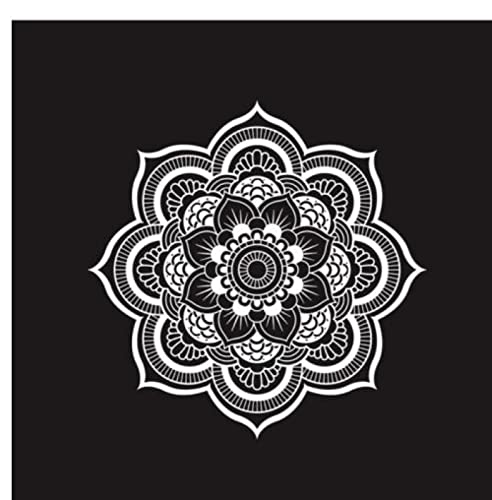 WSZGR Autoaufkleber Lustig Hund 50X50 cm Mandala Auto Aufkleber Halbe Mandala Vinyl Aufkleber Für Auto Boho Aufkleber Mandala Blume Meditation Aufkleber Blume Aufkleber Auto Aufkleber（2Pcs） von WSZGR