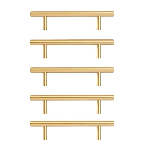 WSZGRJDM 2/5 Stück Messing Schrankgriffe und griffe, Gold Möbelgriffe, T stangengriff Türgriffe Schubladengriffe Küchengriffe Schrankgriffe Kleiderschrank Zieht Griffe goldene Inklusive Schrauben WSZGRJDM 2/5 Stück Messing Schrankgriffe und griffe, Gold Möbelgriffe, T stangengriff Türgriffe Schubladengriffe Küchengriffe Schrankgriffe Kleiderschrank Zieht Griffe goldene Inklusive Schrauben von WSZGRJDM