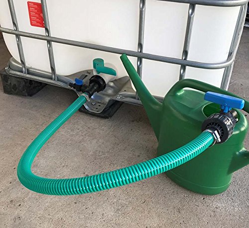 Flexibler Befüllschlauch mit Absperrhahn und zweitem Ablasshahn für IBC Tank von wt-discount