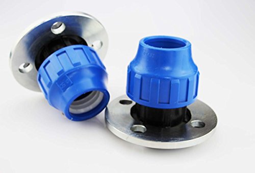 PE Verschraubung mit Flansch Klemmverbinder Ø90 Fitting PN 16 DVGW PE Verschraubung mit Flansch Klemmverbinder Ø90 Fitting PN 16 DVGW von WT