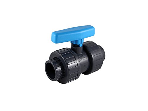 PVC Kugelhahn (TPE-EPDM) mit Klebemuffe beidseitig Ø63 mm, Profi-Qualität von WT