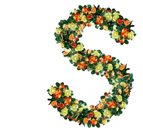 Artificial Garland 5 STK 2M Lila Rose Blumengirlande Pflanzen Künstliche Gefälschte Reben Blumen Hängen Efeu(5pcs cham) von WTAXBH