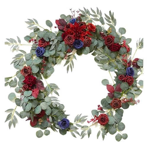 Artificial Garland Blumengirlanden for Tischläufer, Tischdekoration for Liebste, als Hintergrund for Hochzeitsdekoration(Burgundy) von WTAXBH
