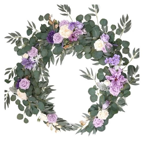 Artificial Garland Blumengirlanden for Tischläufer, Tischdekoration for Liebste, als Hintergrund for Hochzeitsdekoration(Lilac) von WTAXBH