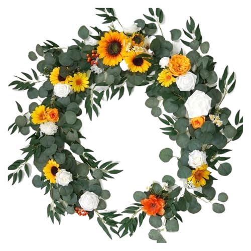 Artificial Garland Künstliche Blumengirlanden for Tischläufer, Tischdekoration for Liebste, als Hintergrund for Hochzeitsdekoration(Sunflower) von WTAXBH