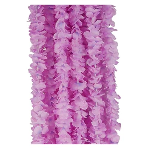 Artificial Garland Künstliche Glyzinien Blumen Hängen Garland Vine Rattan Gefälschte Blume String Seide Hause Garten Hochzeit Dekoration(Purple,60PCS) von WTAXBH
