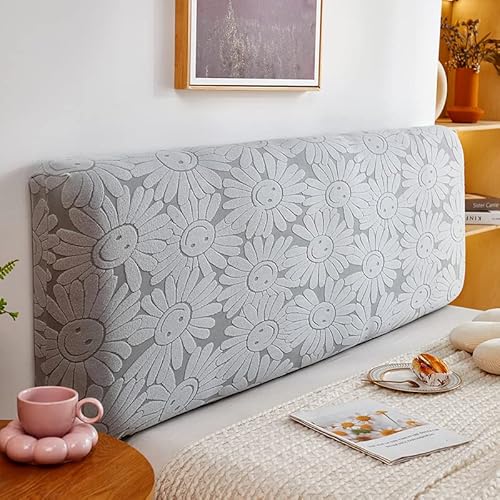 WTAXBH Bettkopfteilhussen Headboard Cover Elastic Soft Bedside Cover Bed Head Back Protection Bettkopfteilbezug (Light Gray, 1.8m) von WTAXBH