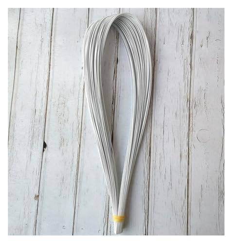 Blumendraht 100 Teile/los 80 cm Länge DIY Nylonstrumpf Blume Eisendrähte Blumendraht Blumen Kränze Material Zubehör (Color : PVC White, Size : 22 0.8mm 80cm Length) von WTAXBH