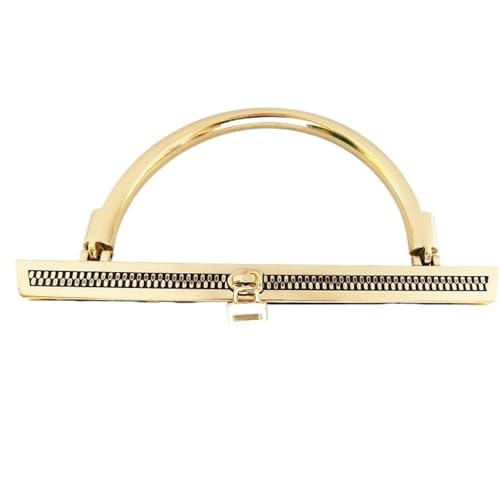 D-Form Taschengriffe Taschenzubehör, Lederwaren, Hardware, Handtaschen, Taschen, Tragegriffe for Anheben, Anheben des Riemens, runder Ring, halbrunder langer Streifen, Clip-Schrauben befestigt(Gold-A) von WTAXBH