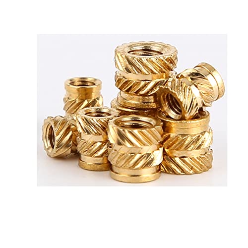 Gewindeeinsatz 100 pcs Wärme -Set -Einsatzmuttern Weibliche Gewinde Messing Knurled Einsätze Nuss einbetten Teile gedrückt in Löcher for 3D -Druck M3 (Size : M3x5.0x4.0) von WTAXBH