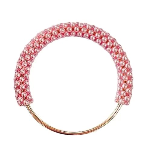WTAXBH D-Form Taschengriffe 2/4Pcs 12cm Perle Runde Griff Metall Schnallen Haken Verschluss Tasche Hängen Ringe Dekoration Schnalle DIY nähen Zubehör(Pink,12cm-2Pcs) von WTAXBH
