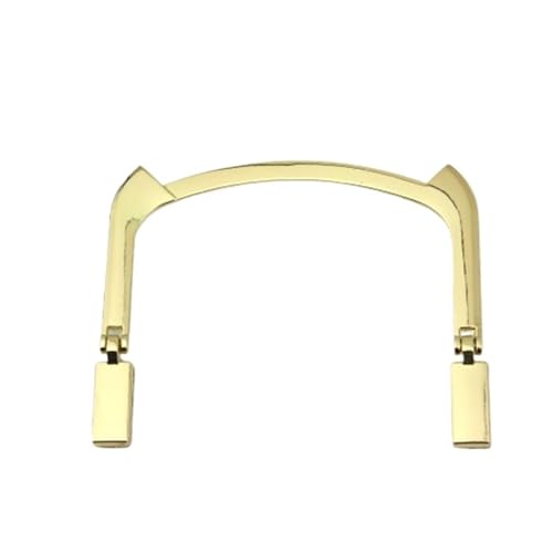 WTAXBH D-Form Taschengriffe 2 Stück Gepäck-Hardware-Zubehör Damentaschen Metallgriff Quadratischer Taschengriff Reparatur Taschengriff Taschengriff Hardware-Zubehör(Gold-M) von WTAXBH