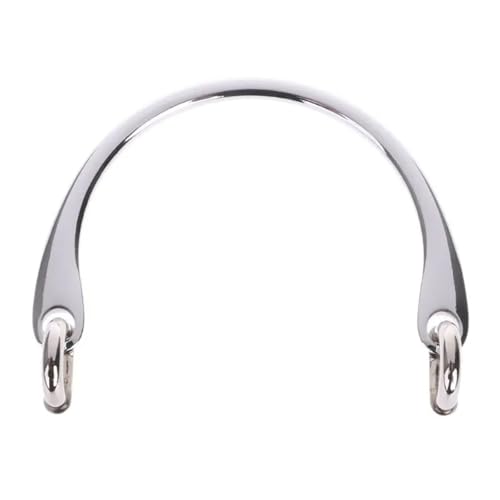 WTAXBH D-Form Taschengriffe 2PC Legierung Tasche Griff for Handgefertigte Handtasche Schulter Taschen Teil Handtaschen Teile DIY Zubehör(Silver) von WTAXBH