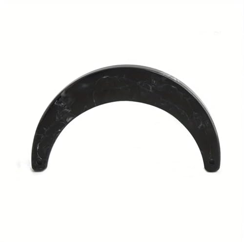 WTAXBH D-Form Taschengriffe Halbrunder Griff mit quadratischer Schnalle, Damen-Taschengriff, gewebter Taschengriff, DIY handgefertigtes Taschenzubehör, grüner Griff(Black) von WTAXBH