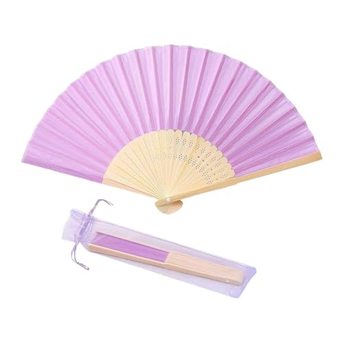 WTAXBH Handfächer 20/80 Pcs Hochzeit Handgemachte Seide Fan Hochzeit Und Party Mit Tasche(Color02,80 Pcs) von WTAXBH