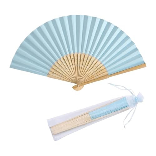 WTAXBH Handfächer 20/80 Pcs Hochzeit Handgemachte Seide Fan Hochzeit Und Party Mit Tasche(Color11,40 Pcs) von WTAXBH