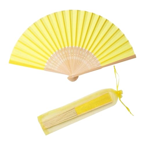 WTAXBH Handfächer 20/80 Pcs Hochzeit Handgemachte Seide Fan Hochzeit Und Party Mit Tasche(Color12,30 Pcs) von WTAXBH