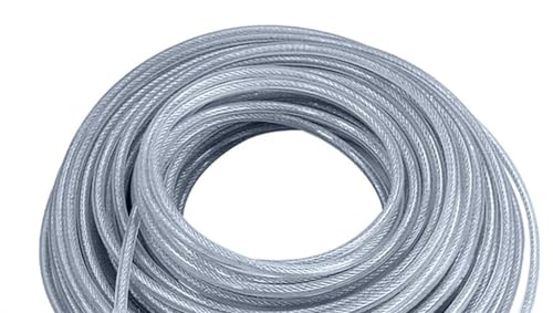 WTAXBH Mähfaden 15M Universal Stahldraht Nylon Gras Trimmer Linie Freischneider Trimmer Seil Rasenmäher Kabel Lange Runde Rolle Gras Ersatz(3mmx15m Gray) von WTAXBH
