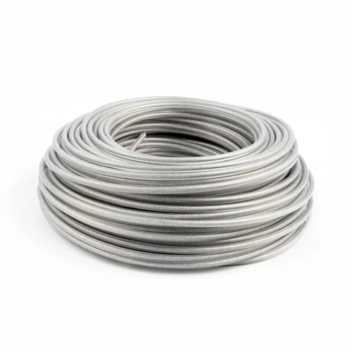 WTAXBH Mähfaden 3,0mm x 40M Stahldraht Nylon Gras Trimmer Linie Freischneider Trimmer Seil Rasenmäher Kabel Lange Runde Rolle Gras Ersatz von WTAXBH
