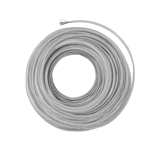 WTAXBH Mähfaden 3mm * 15m Stahldraht Nylon Gras Trimmer Linie Runde Freischneider Trimmer Seil Rasenmäher Ersatz Garten Hinterhof Werkzeuge(3.0mm x 15m-2pcs) von WTAXBH