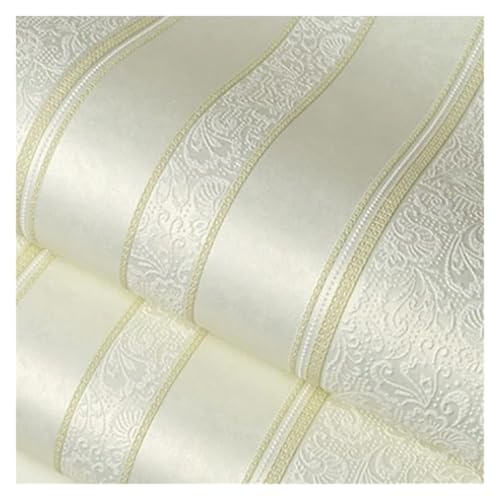 Wandtapete 3D geprägte Vliestapetenrolle for Wohnzimmer, Schlafzimmer, Hintergrund, Heimdekoration(Yellow,3.0m x 53cm) von WTAXBH