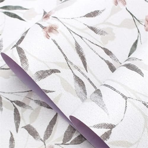 Wandtapete Vinyl-Tapete mit Blumenblättern, for Abziehen und Aufkleben, selbstklebendes Kontaktpapier, abnehmbar, wasserfest for die Möbelrenovierung(6mx45cm) von WTAXBH