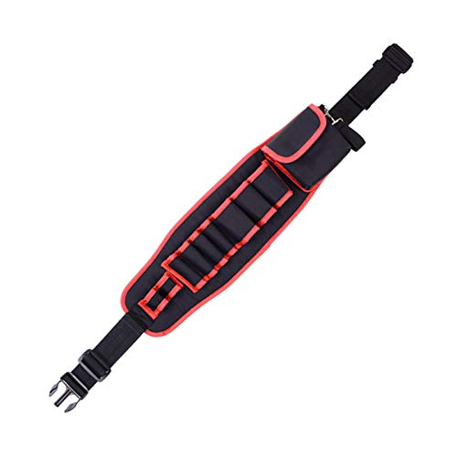 Werkzeuggürtel Handyman Werkzeuggürtel Multi-Tasche Taille bauscht BAU Arbeiten Schürze Praktische Multifunktions-Toolkit-Tasche (Color : Red) von WTAXBH