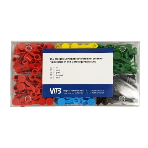 150 teiliges WTB® Schmiernippelkappensortiment für alle Schmiernippel egal ob M6, M8, M10 usw. von WTB