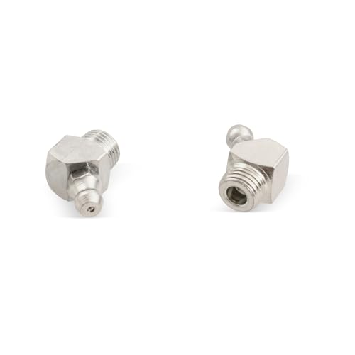 Schmiernippel M3 bis M16 Stahl verzinkt Kegelschmiernippel DIN 71412 (1, M10 x 1,0 4-kant B (H2) Stahl verzinkt) von WTB