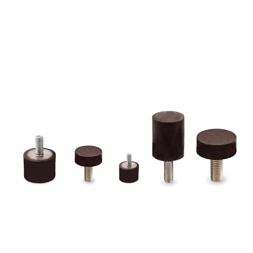 Gummipuffer Typ D | Ø6-200mm | M3-M20 | mittlere Härte | [Auswahl: M10x28 Ø60x35] | Gummi-Metall-Puffer | Silentblock | Außengewinde | über 1000 verschiedene Gummipuffer von WTB