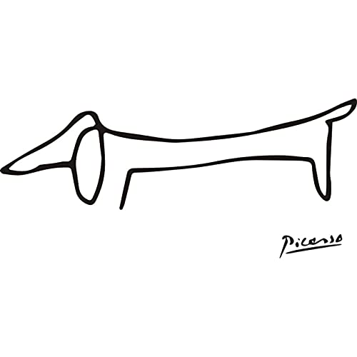 WTCYZYQ Der Dackel Hund Kunstdruck Leinwand Abstrakte Pablo Picasso Tiere Poster Minimalistische Wand Bilder Kinderzimmer Bar BüRo Wohnkultur Rahmenlos-40×50cm von WTCYZYQ