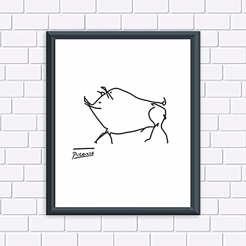 Line Poster Pablo Picasso Abstraktes Tier Schwein Minimalistisches Wandbild Bild Leinwand Bild Poster Kunstdrucke Nordic Wand Bilder Wohnzimmer Wohnkultur Rahmenlos 40×60cm Line Poster Pablo Picasso Abstraktes Tier Schwein Minimalistisches Wandbild Bild Leinwand Bild Poster Kunstdrucke Nordic Wand Bilder Wohnzimmer Wohnkultur Rahmenlos 40×60cm von WTEVMAIY